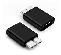 BORLTER CLAMP Adaptateur de Disque Dur USB C vers USB 3.0 Micro-B pour Disque Dur Externe/SSD, Compatible avec WD, Seagate, Toshiba, Samsung T3/T5 SSD et Autres Coques pour Disques Durs, Noir