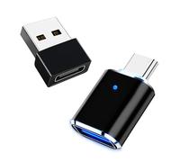 BORLTER CLAMP Adaptateur USB C vers USB 2-Pack, Prise USB 3.0 vers Type C Adaptateur femelle, Adaptateur USB C vers USB OTG compatible avec MacBook Pro 2019/2018/2017, PC, ordinateur portable