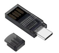 BORLTER CLAMP Lecteur de Carte Micro SD/TF, Adaptateur USB-C vers Lecteur de Carte Mémoire Micro SD OTG 2 en 1 Compatible avec MacBook, Ordinateur Portable, Téléphones Android (Transparent)