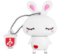 BorlterClamp 32GB Cute Rabbit Shaped USB Flash Drive for External Data Storage