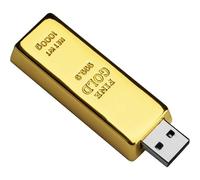BorlterClamp 32GB Gold Bar Shaped USB Flash Drive for External Data Storage