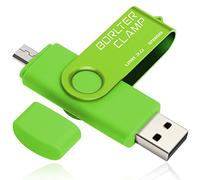 BorlterClamp Clé USB 3.0 à double port OTG avec port micro USB pour smartphones Android tablettes et ordinateurs 128GB green-128GB
