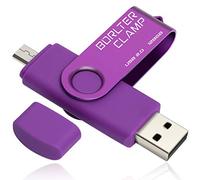 BorlterClamp Clé USB à double port OTG avec port micro USB pour smartphones et tablettes Android 128GB purple-128GB