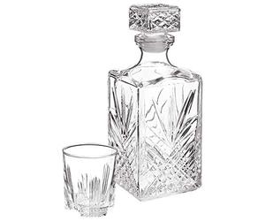 Bormioli 2.26041 Service À Whisky, Verre, Transparent (1 carafe de 1L + 6 verres à whisky de 28.5 cl)