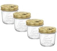 Bormioli 354757-CBA Lot de 4 Bocaux hermétique Quattro STAGIONI- 20CL