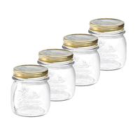 Bormioli 357750-CBA Lot de 4 Bocaux hermétique Quattro STAGIONI- 25CL