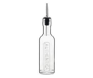Bormioli BOL490015 Bouteille Bec Verseur INOX AUTHENTICA, Verre, Transparent, 26,1 cm