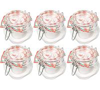 Bormioli Fido 10FL3000227FL10 Lot de 6 bocaux en verre avec fermeture à étrier Capacité 500 ml 0,5 l