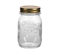 Bormioli Lot de 12 bocaux de Conservation Inscription « Quattro Stagioni » Capacité 500 ML Diamètre 8,5 cm Hauteur Totale 14 cm Idéal pour Les antipasti, etc.