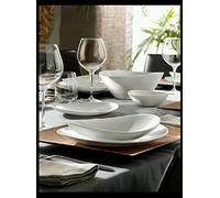 Bormioli - Prometeo - Service de 54 assiettes pour 18 personnes, blanc
