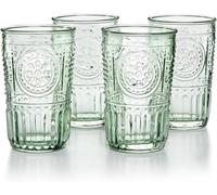 Bormioli Rocco 090802 Romantic Lot de 4 verres, verre, couleur verte, cl 34