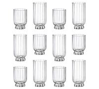 Bormioli Rocco 12pc Clair Florian Verrerie Ensemble - Mixte Verre High-Ball Cocktail Gin Verres & Eau Whiskey Gobelets à Boire