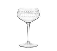 Bormioli Rocco 1423225 Gobelet Artdeco en Verre, Transparent, décoré, Cocktail, Cl 25, Verre