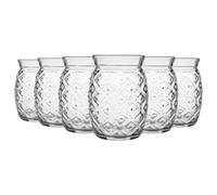 Bormioli Rocco 24 Piece Ananas Sour Cocktail Verres Set - Tiki Bar Tropical décoratif Potable Gobelets - 455ml