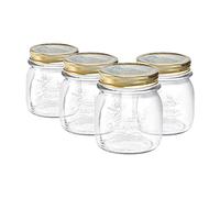 Bormioli Rocco 4X Clair 250ml Quattro Stagioni Glass de Conservation des Pots - Paies de vis ètanche è l'air de Stockage de Conserve de Conserve de Confiture de Confiture maèon