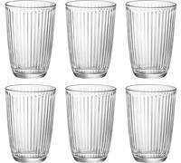 Bormioli Rocco 5.80503 Ligne gobelet long 390 ml, H : 12 cm, ø 8,5 cm, verre, transparent, transparent (paquet de 6)