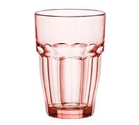Bormioli Rocco 5183505 Rockbar Verres à Long Drink en Verre, 37 cl, Rose