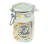 Bormioli Rocco 58300 Fido Lot de 4 bocaux en verre avec caoutchouc, pots à dessert, confiture, 1115 ml