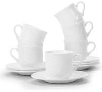 Bormioli Rocco 6181561 Conf. 6 Teetassen mit Opalplatte Ebenholz Cl25 Ta