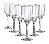 Bormioli Rocco 6X Clair 245ml Florian Verres Cocktail - Ancien Art Deco Verre Cocktail Vin Gin Margarita Gobelets à Boire Ensemble-Cadeau