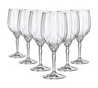 Bormioli Rocco 6X Clair 535ml Florian Verres Vin Rouge - Grand Verre Blanc Rosé Longue Tige Cocktail Faire la Fête Buvant Gobelet Ensemble-Cadeau