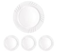 Bormioli Rocco Arc International Assiette Plate 32 cm arcopal de Verre Dure 6 en Jeu Blanche (Lot de 4)