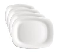 Bormioli Rocco Assiette 34 x 24 cm Parme Blanc, Verre (Lot de 4)