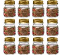 Bormioli Rocco Bocaux à confiture Quattro Stagioni de 250 ml (avec couvercle à vis de ø 70 mm, Pot à confiture, Lot de 12 bocaux) 58281