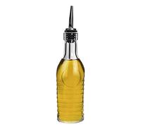 BORMIOLI ROCCO Bouteille en Verre Officina 1825 - pour Huile d'olive/vinaigre - Bec verseur en Acier Inoxydable - 268 ML