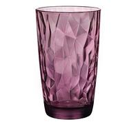 Bormioli Rocco Diamond Rock Purple boisson longue verre 470ml, fuchsia, 6 verre
