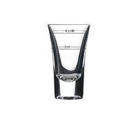 Bormioli Rocco Dublino 169249 Lot de 6 verres à liqueur, tampon, 57 ml, avec trait de remplissage à 2 cl + 4 cl, transparent, 57 ml