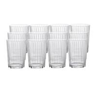 Bormioli Rocco Exclusiva Gin Fizz Verres, 340,2-481,9 g Verres à boire côtelés en verre de cristal étoilé avec traitement XLT - Verres à cocktail durables pour usage quotidien, résistants au
