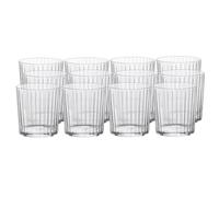 Bormioli Rocco Exclusiva ni Glasses Lot de 355 verres à cocktail côtelés fabriqués en Italie avec verre en cristal étoile et traitement XLT - Passe au lave-vaisselle