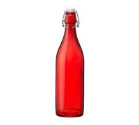 Bormioli Rocco Bouteille en verre à bouchon mécanique Giara 33 3/4 oz Rouge