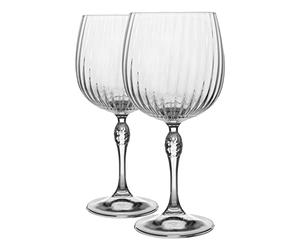 Bormioli Rocco Lot de 2 verres à gin et tonique de l'Amérique des années 20 - Style Art déco espagnol - Verre à cocktail Copa de Balon - 240 ml