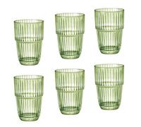 Bormioli Rocco Lot de 6 Verres Barshine Longdrink, 38 Cl, Vert