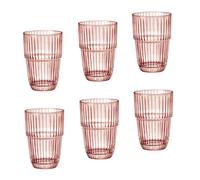 Bormioli Rocco Lot de 6 Verres Barshine Longdrink, Pêche, 38 Cl