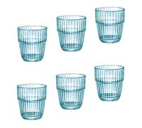 Bormioli Rocco Lot de 6 Verres Barshine Rocks, Bleu, 30.5 Cl