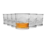 Bormioli Rocco Officina 1825 Ridged Double Old Fashioned Tumbler Lunettes Set - 300ml - Lot de 6