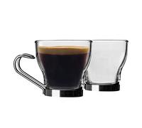Bormioli Rocco Oslo Espresso tasse avec poignée en métal 100ml, trempée, 6 tasses