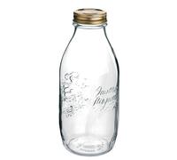 Bormioli Rocco Quattro Stagioni Bouteille en verre avec bouchon à vis - 1 l