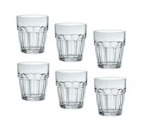 Bormioli Rocco Rock Bar Stackable Double Old Fashioned Glasses, Set of 6