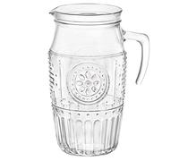 Bormioli Rocco Romantique Verre d'eau Jug - Service Floral dècorè Boho Cocktail Pitcher - 1,8 Litre - Effacer