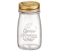 BORMIOLI ROCCO- Set de 12 bocaux/pots a confiture conserve 20 cl en verre avec couvercles 56mm - Quattro Stagioni - Or,Transparent