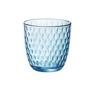 Bormioli Rocco Slot Lot de 6 verres Bleu | Bleu, verre, format bas, finition en relief, 6 pièces