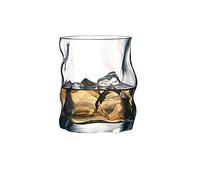 Bormioli Rocco Sorgente Double Verres à Whisky - Jus Moderne Ridged Eau Cocktail Gobelets - 420ml - Lot de 6