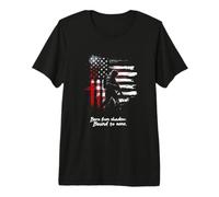 Born from Shadow. Bound to None. Drapeau américain Soldat T-Shirt Haut de Gamme