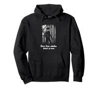 Born from Shadow. Bound to None. Silhouette Militaire Sweat à Capuche