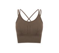 Born Living Yoga India Medium Support Sports Top Marron XL Femme