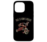 Born in 70s Vintage Tricycle Retro Childhood Toy Nostalgie Coque pour iPhone 14 Pro Max